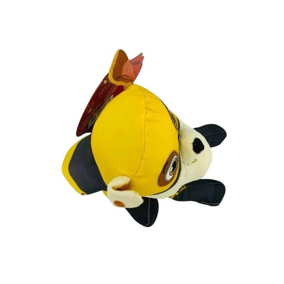 Spin Master Paw Patrol Super Pups 2015 Rubble Ruben Plush Yellow Dog - Picture 5 of 6